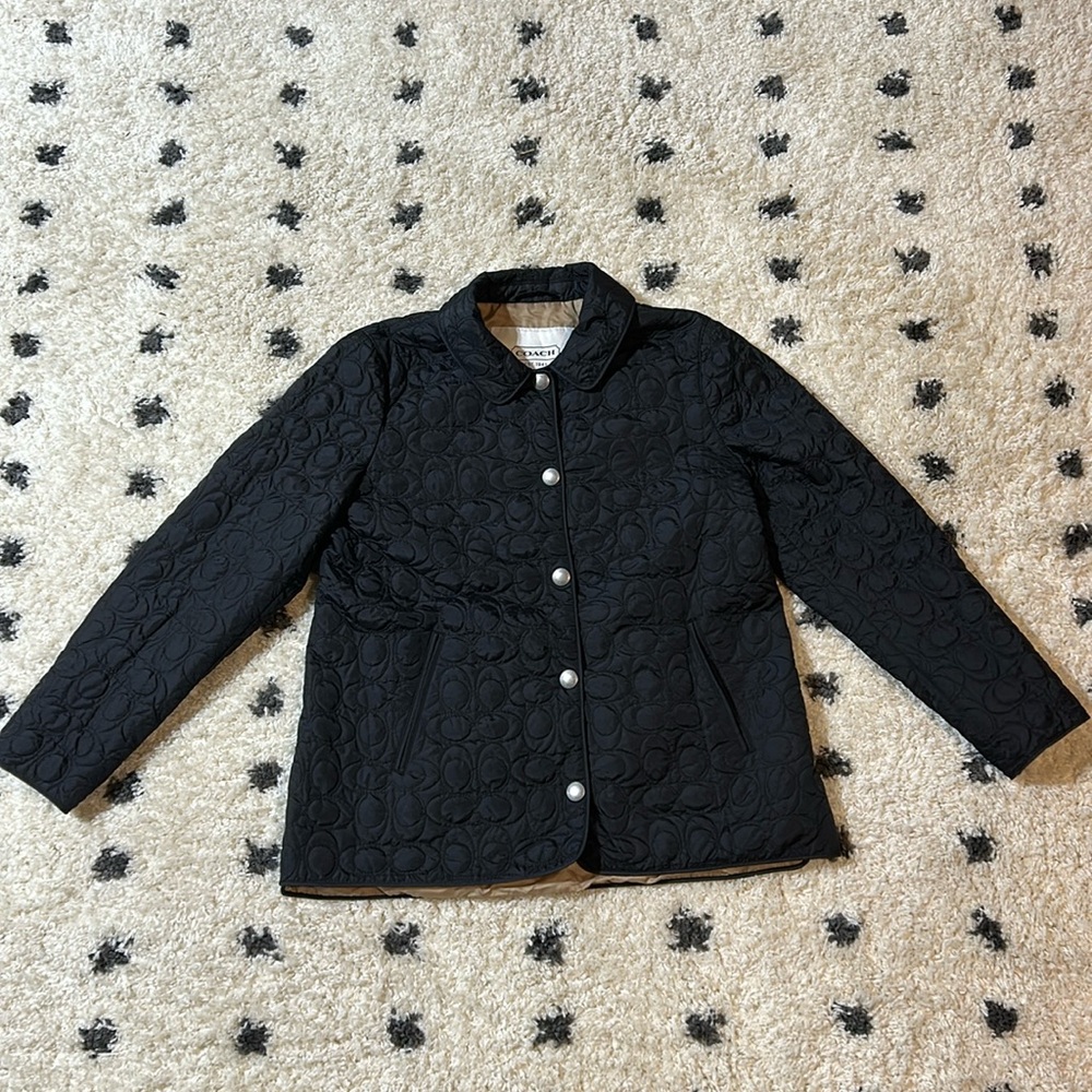 Coach Black Quilted Jacket